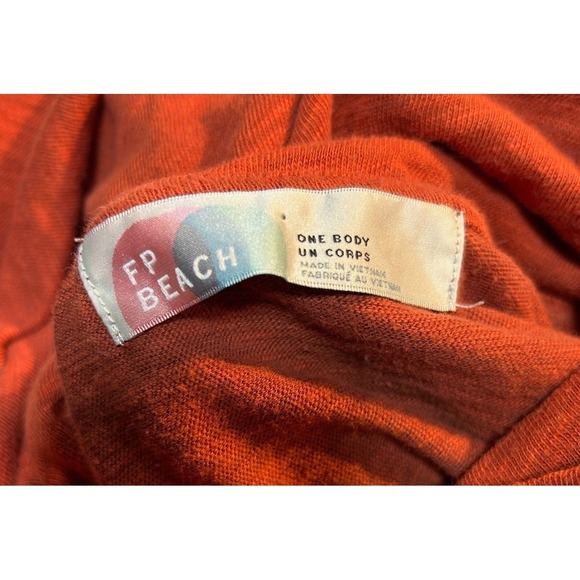 Free‎ People Beach Terracotta Cocoon Cowl Neck Long Sleeve Top Women One Size - Picture 4 of 9